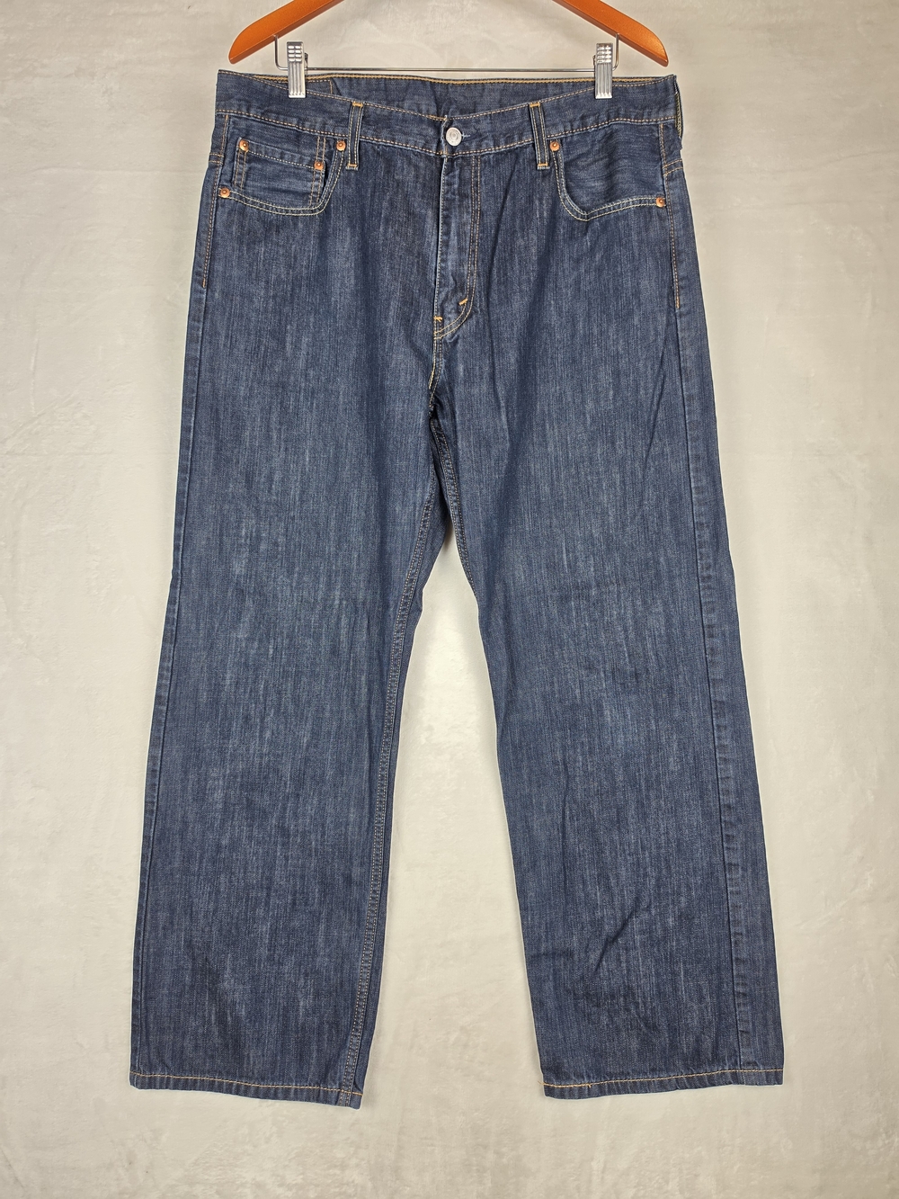 Levis 569 Jeans Mens W36 Altered Inseam 28 Blue Loose Straight Leg